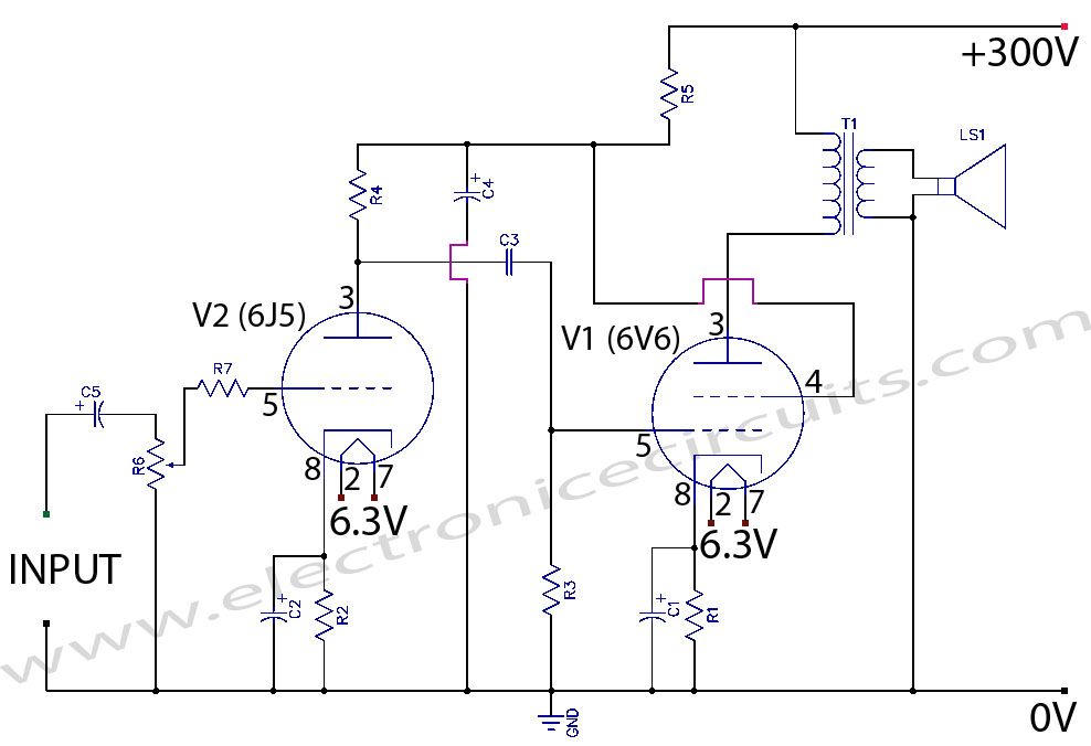vacuum tube amp schematic